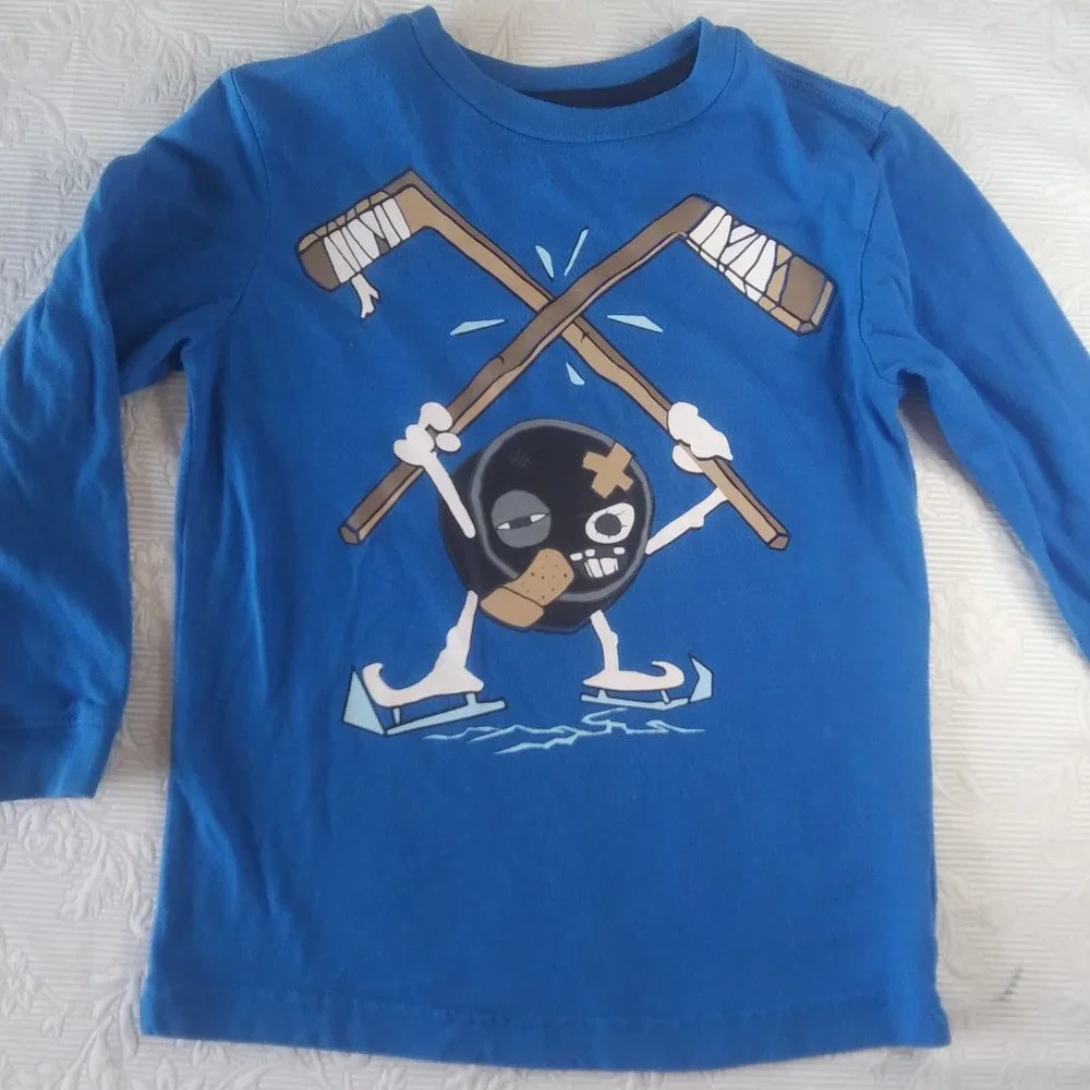 Old Navy | Long Sleeve Hockey T-Shirt Sport Winter Blue | XS (5)